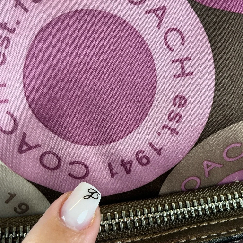 Coach Y2K Signature Pink Brown Snap Head Messenger Diaper Shoulder‎ Bag Laptop